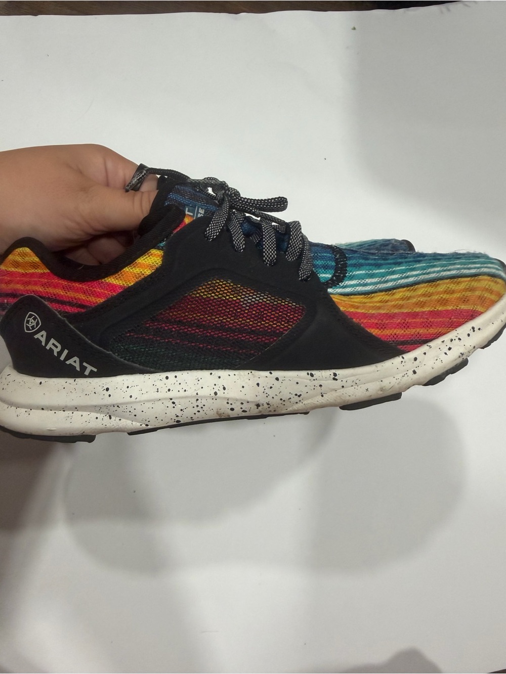 Ariat Multicolor Knit Athletic Shoe with Black Trim
